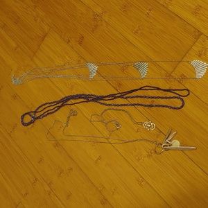 Set of various necklaces. Bundle of necklaces.